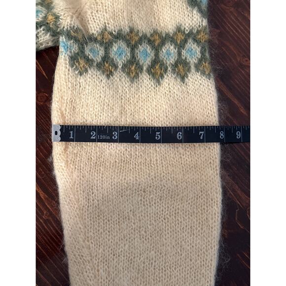 WOOL VTG Sweater M/L Fuzzy Geometric Swedish Ski Gorpcore Streetwear Preppy - Picture 16 of 16